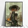 Ретро Япония Аниме Игра Самурай Портрет Бусидо Плакат Печать Картины Холст Картина для Гостиной Настенное Искусство Домашний Декор