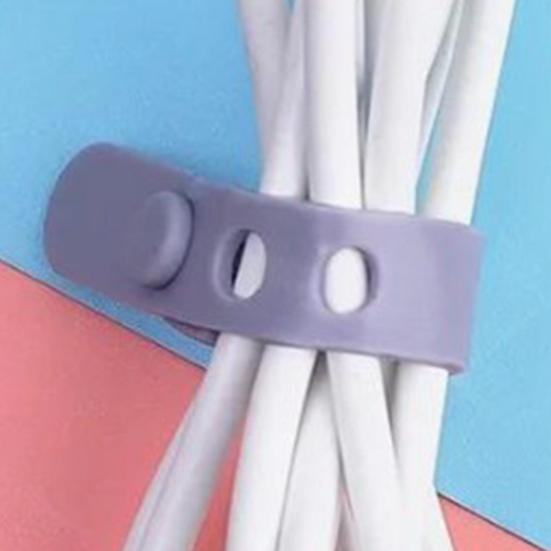 5 шт. Органайзер для кабелей, стяжки для наушников, гибкий провод, силикон, многоразовые, для кабельного ТВ, USB, компьютера