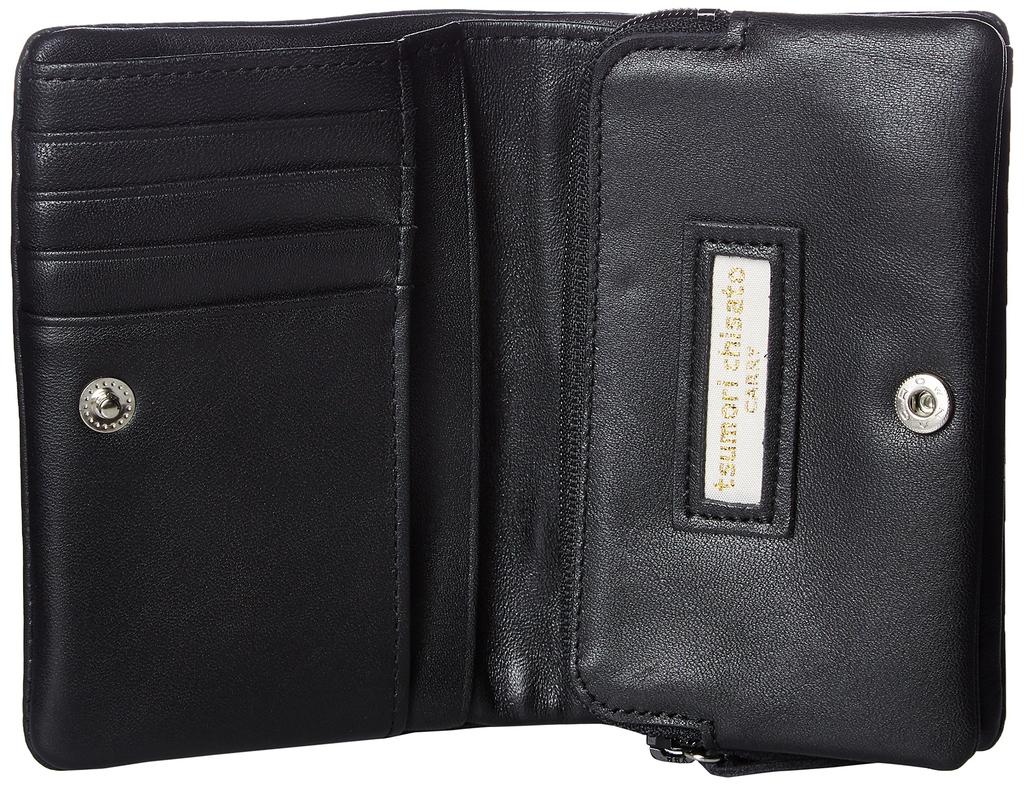 Кошелек Tsumori Chisato из мягкой кожи, складной пополам 57001 01 (черный)