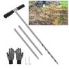 Soil Sample Probe Set Stainless Steel Soil Sample Collecting Probe with T-Handle Adjustable Rustproof Easy Soil Sampling Probe for Agriculture Geology