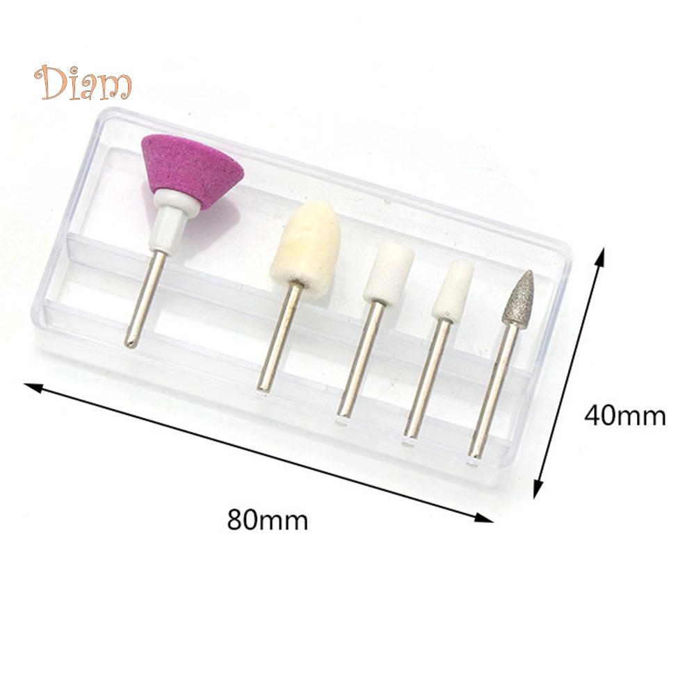 BEAUTY-NAIL GOODs 5Pcs Grinding Drill Bits Polish Tool for Electric Manicure Machine