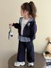 2025 Girls' Fashionable Autumn Two-Piece Casual Outfit Set