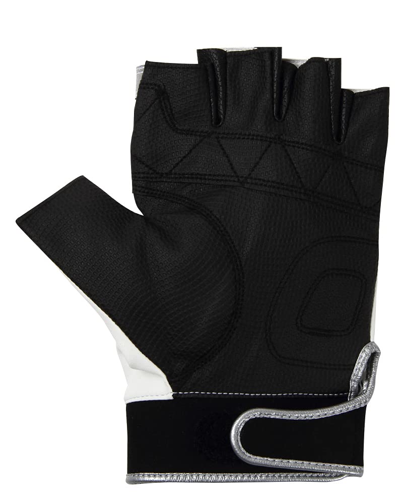 Рыболовные перчатки Marukyu TR-01, 5 полосок, маленькие, бело-серебристые