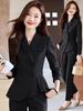 Women's Professional Suit Set - Formal Wear for Spring/Autumn, Ideal for Hotel Front Desk or Jewelry Store Work Uniforms.