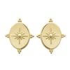 [R3599] - Gold Plated 'Cleopatra' Earrings - 19x15 Mm (North Star)