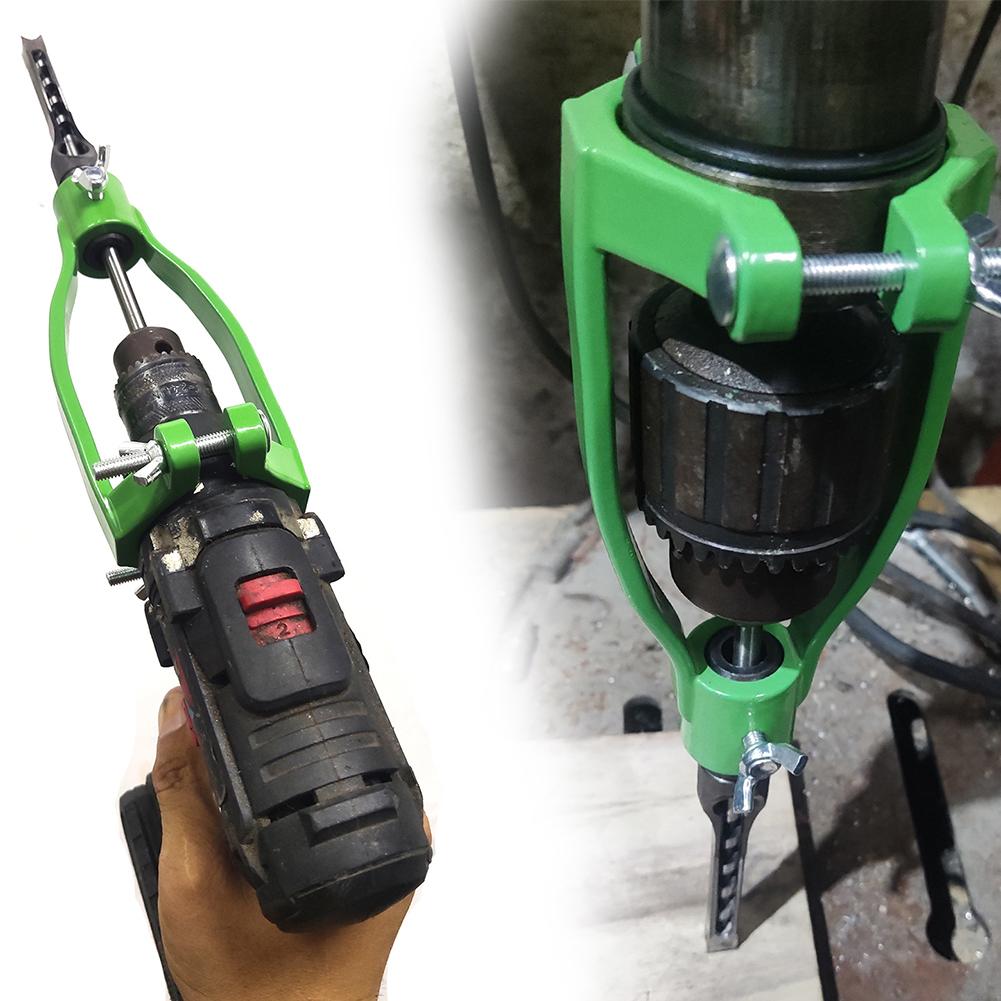 The New Square Hole Drill Fixed Bracket Adapter Attachment Joint Square Converter Mortiser Hand K3Q0