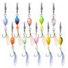 10Pcs Fishing Spoons Lures Kit Trout Blinker Lures with Storage Case Fishing Twist Spinners with Barbed Hook Fishing Accessories