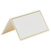 50/100 Sheets Ceat Cards Double-sided Golden Foil Border Thick Paper Smooth Writing Weddings Banquets Events Table Cards Name Cards Tent Cards