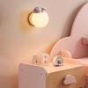 Nordic Moon Astronaut Wall Light for Kids' Rooms - Creative Cartoon Bedside Lamp for Boys and Girls.