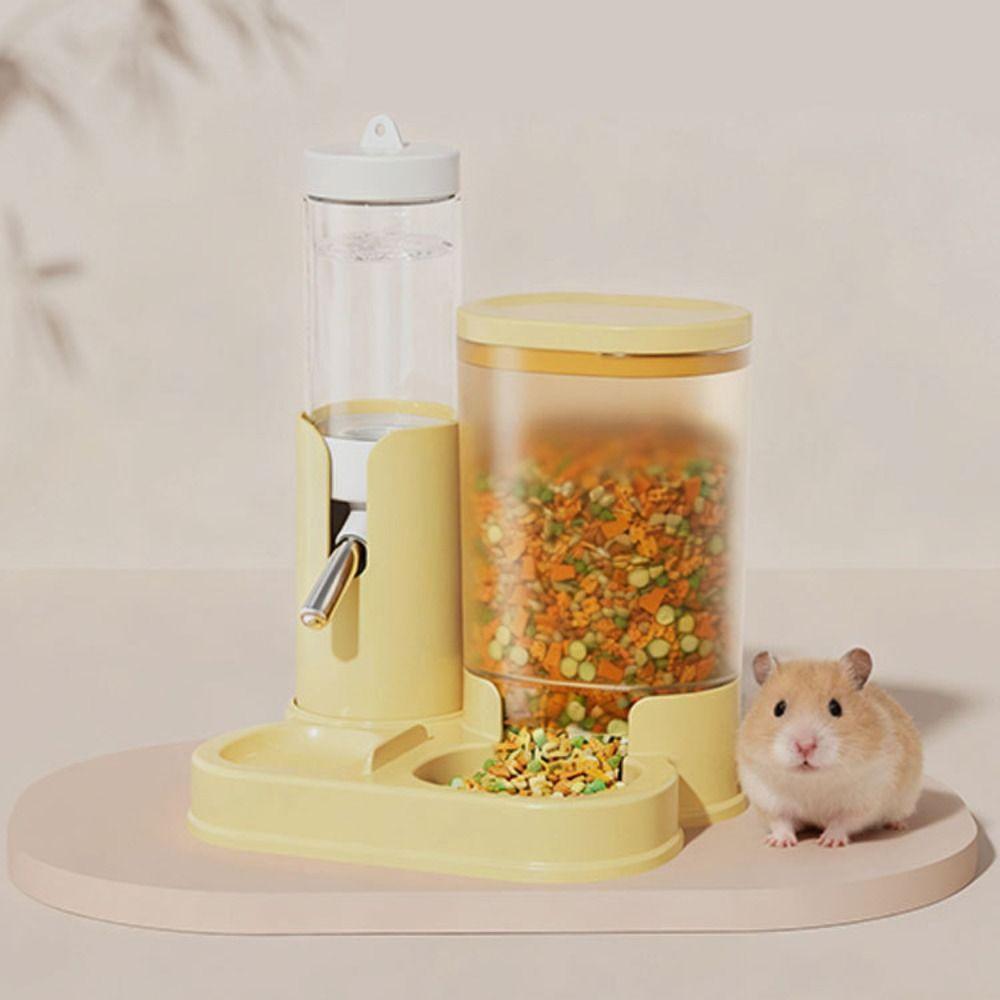 Automatic Hamster Water Dispenser Leak-Proof Food Feeding Bowl Hamster Food Basin  for Small Animal