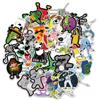 50 Cool Wipe Graffiti Stickers Car Refrigerator Computer Mobile Phone Water Cup Stickers Creative Waterproof Stickers