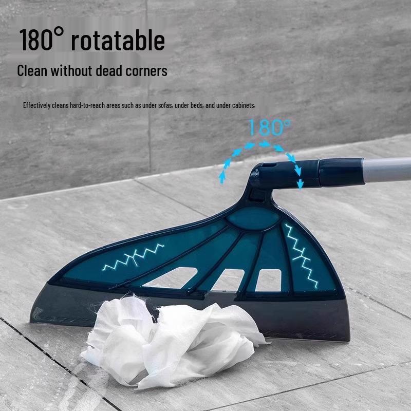 Multi-Purpose Retractable Silicone Broom and Floor Scraper for Indoor Cleaning