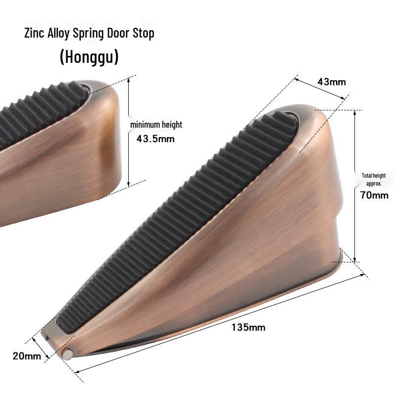 Пружинный противоударный дверной стопор и держатель с ветрозащитной клипсой