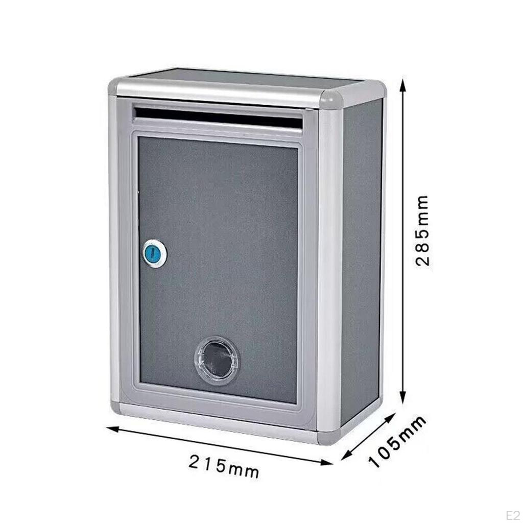 Запирая установленную на стене большую емкость металлического столба почтового ящика для ключей, запираемую