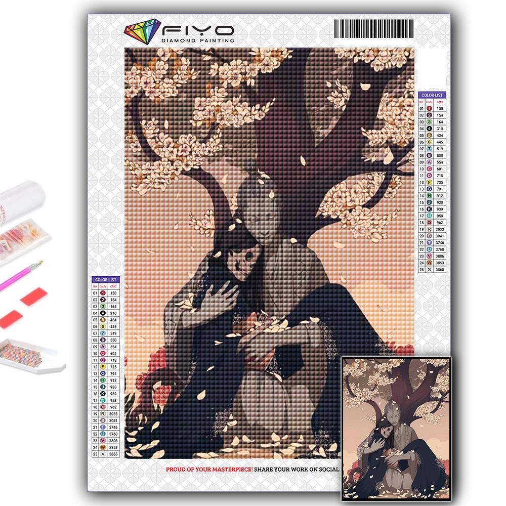 5D DIY Алмазная картина Японский стиль Иллюстрация Вышивка крестом Алмазная художественная вышивка Мозаика Домашний деко