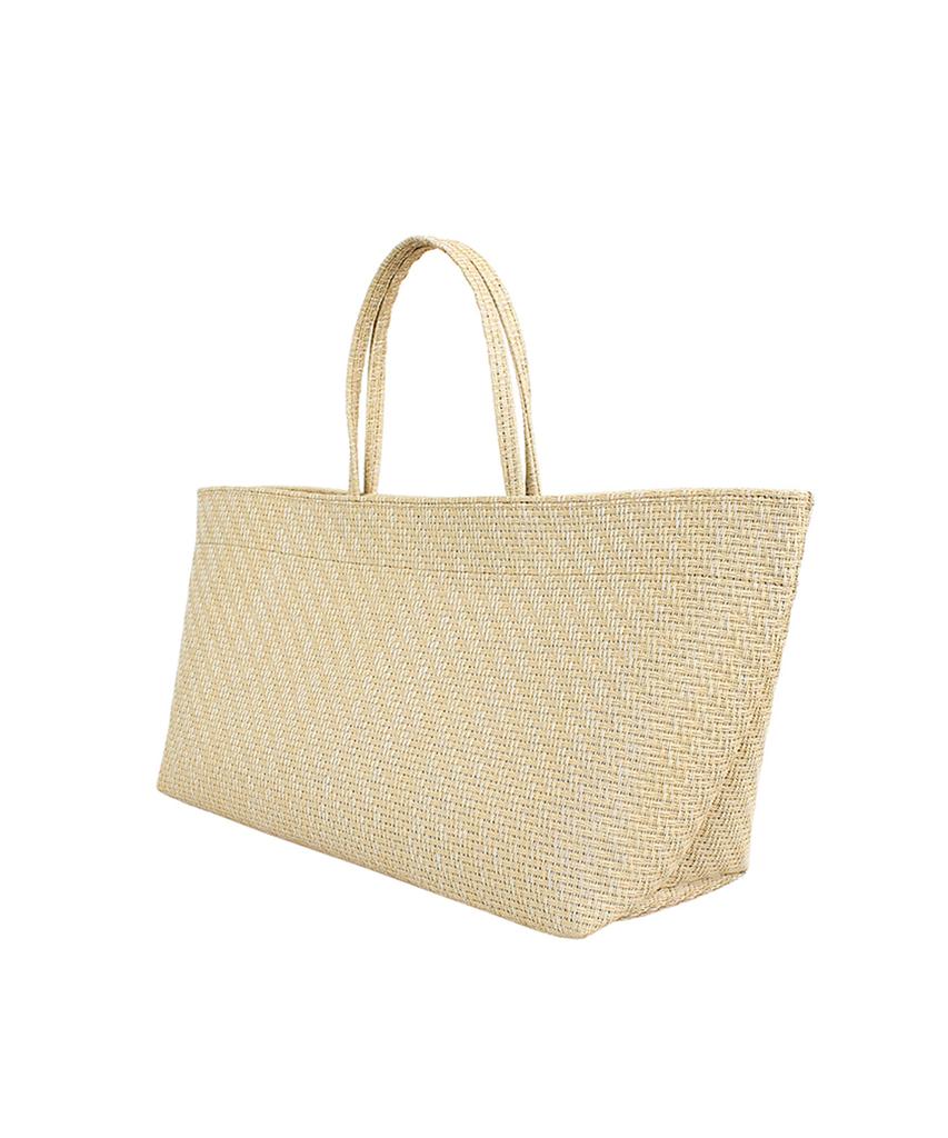 Сумка-тоут Tuo Rattan Flat Tote Large Бежевая · Плетеная сумка-тоут Tuo Rattan Flat Tote Large Бежевая