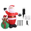 Рождественский надувной декор 6,2 фута Санта и олень IP44 водонепроницаемый со светодиодной подсветкой вентилятор украшения двора