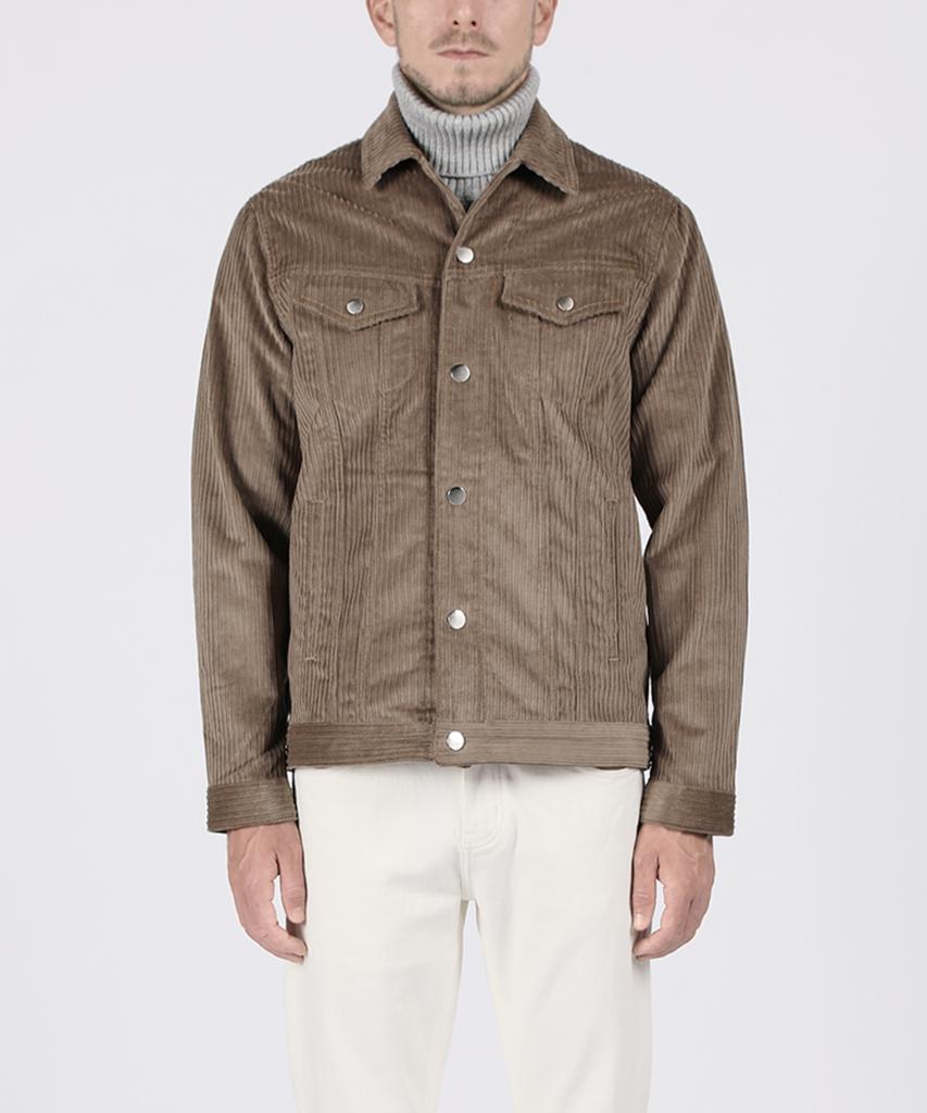Panicale Brown Corduroy Trucker Jacket