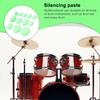 Alasum Damper Pad 12 Piece Set Silicone Drum Pad Green Silencer Sticker Dam Drum Pad Ampossible Pad Наклейка на барабан Overtone Sticker Accessories