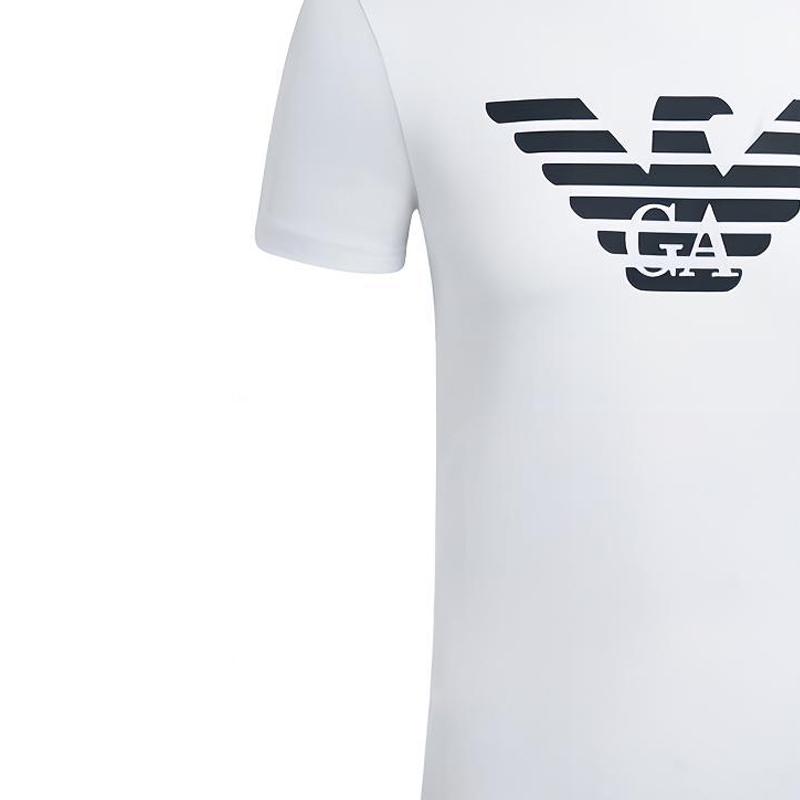 Emporio Armani Модная футболка с логотипом орла Мужские топы Белый 8N1T99-1JNQZ-0100