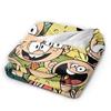 L-Loud Houses Family Cartoon Blanket  Picnic Flannel Throw Blanket For Couch Chair Sofa Bed Soft Customized Quality Bedspread