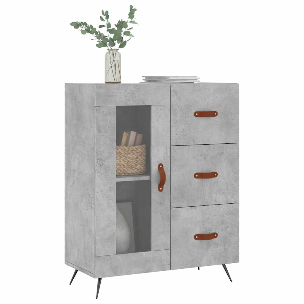 Vidaxl Szafka, Szarość Betonu, 69,5X34X90 Cm, Materiał Drewnopochodny