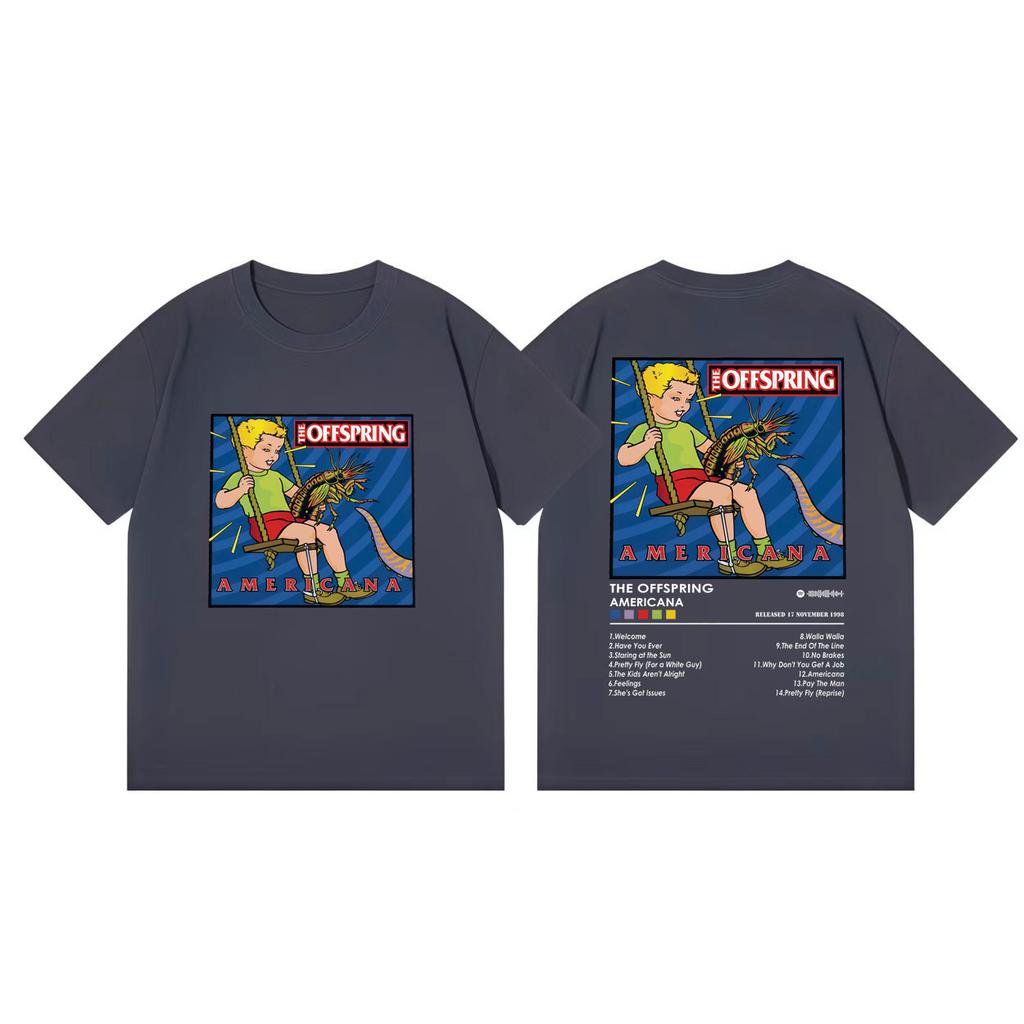 The Offspring Americana Album Graphic T Shirts Punk Rock Pop Music Short Sleeve Tshirt Men Women Casual Fashion Loose Tshirts