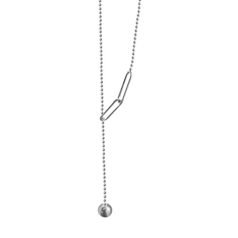 ANENJERY Круглая цепочка из бисера, длинные ожерелья с кисточками для женщин, простые аксессуары для ключиц, ювелирные изделия для девочек, подарок