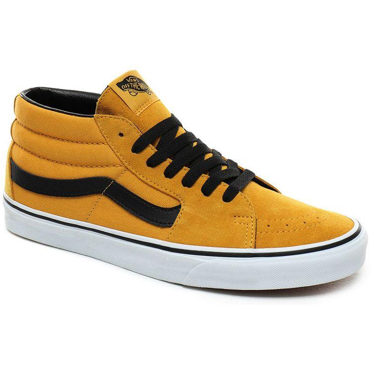 Vans Sk8 Mid Top Кеды для скейтборда Унисекс Кроссовки Черный Желтый VN0A3WM3VYJ