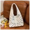Large Capacity Bag Women's Summer New Versatile Retro Shoulder Underarm Bag Rivet Commuter Tote Bag