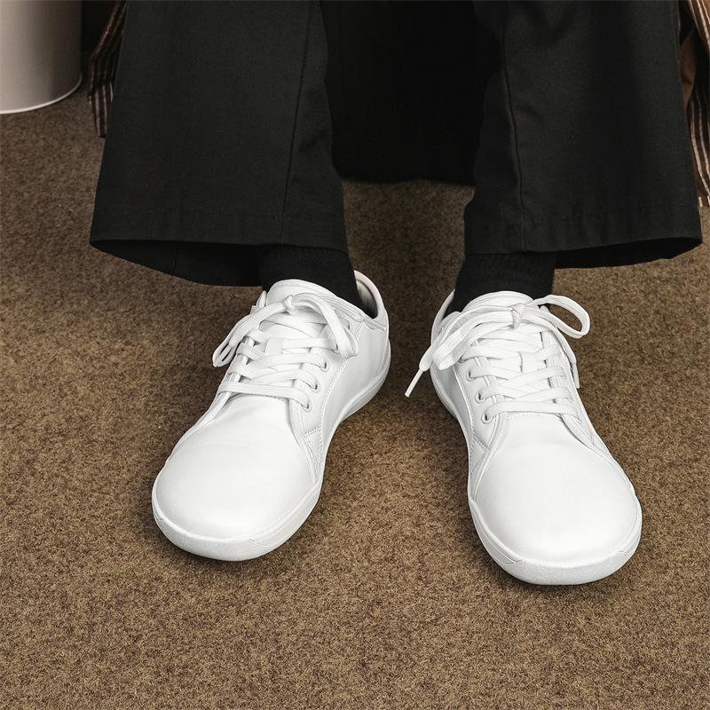 Обувь для женщин Кроссовки Низкие повседневные туфли на шнуровке из кожи Женские широкие минималистичные босые туфли Кроссовки для ходьбы