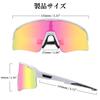 FOCUHUNTER Polarized Sports Sunglasses with 3 Interchangeable Lenses (Polarized, Yellow, and Pink Mirrored Lenses), White Half Frame, Cycling Glasses