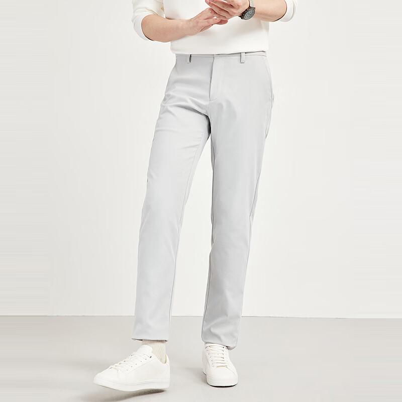 SEPTWOLVES Men's Micro-Elastic Straight-Leg Casual Business Pants