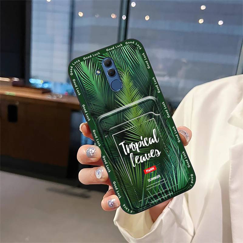 Cartoon Soft Case Phone Case For Huawei Mate 20 Lite Back Cover Protective Card Slot Silicone Shockproof Anti-dust TPU