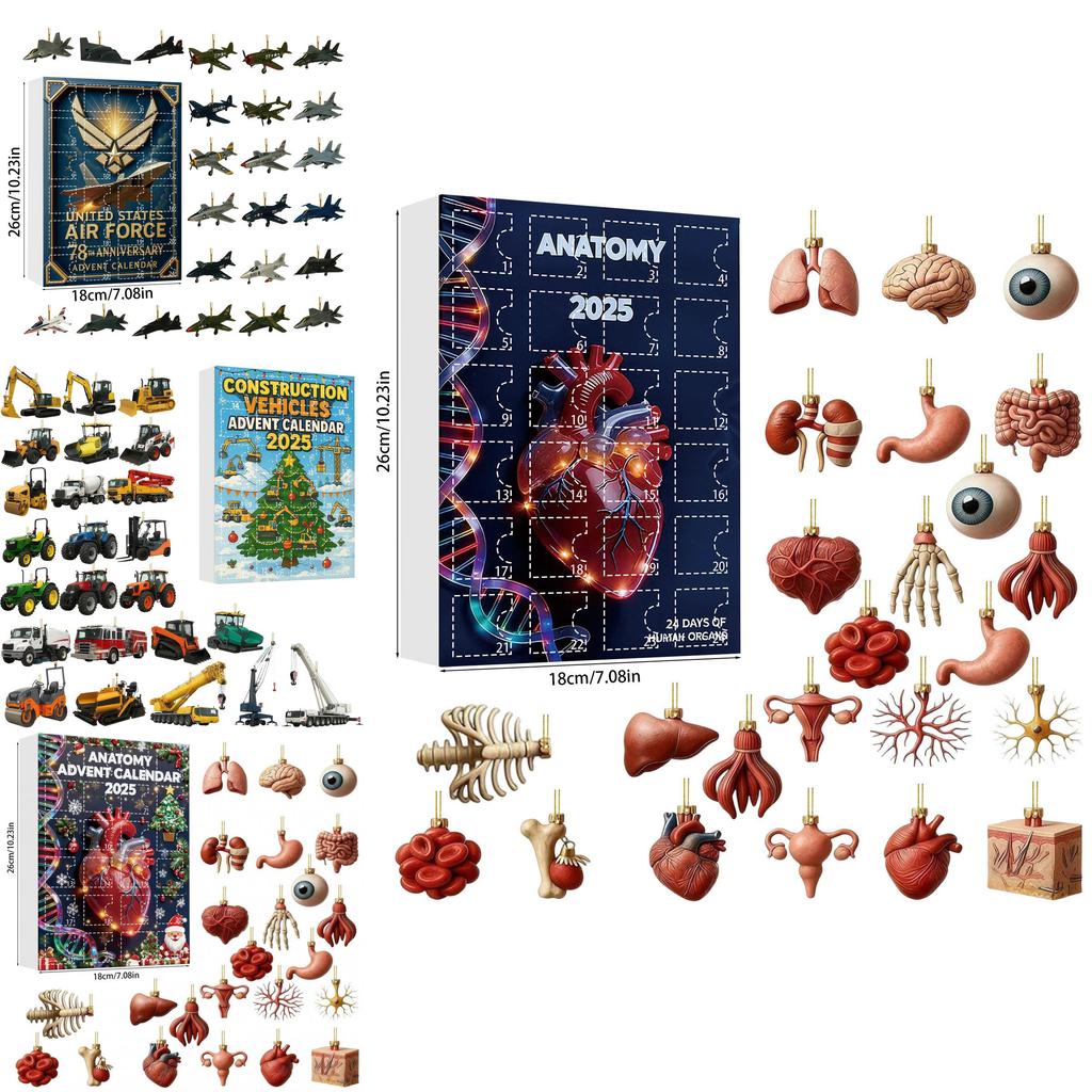 Горилла ВВС Балет Акриловое Дерево Украшение Адвент-календарь Слепая Коробка Подарок Для Праздничного Декора