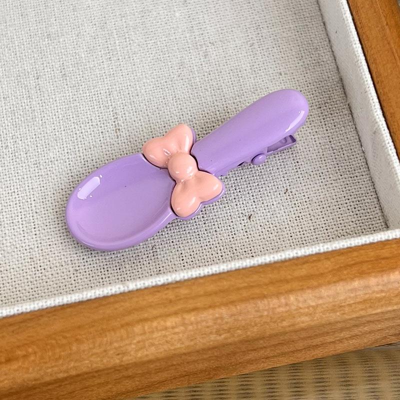 UXSL Новые милые и забавные креативные заколки для волос, красочные заколки-бантики, заколки для волос в виде суповых ложек для женщин, девушек, заколки-автоматы, модные аксессуары для волос