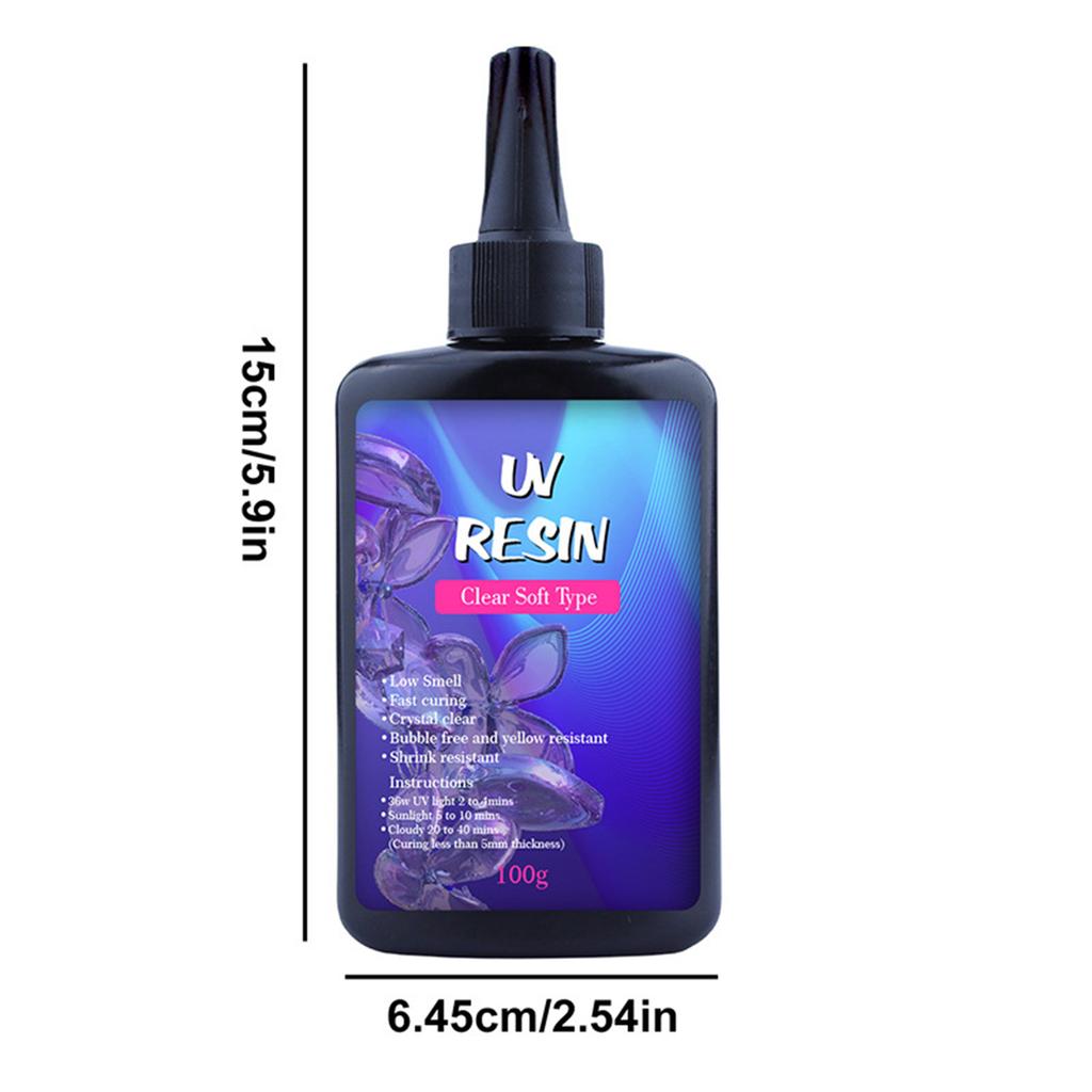 УФ-смола «сделай сам» для изготовления ювелирных изделий, прозрачный активированный солнечным светом клей, мягкий клей для фильтрации вредного света