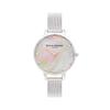 Authorized Distributor Olivia Burton Watch OB16SE07 Classics Demi Mother of Pearl Rose Gold Silver Mesh [OLIVIA BURTON] Women's &