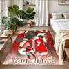 Crystal Velvet Rug Custom Name Text, Soft Non Slip Floor Mat Home DecorBukayo Saka