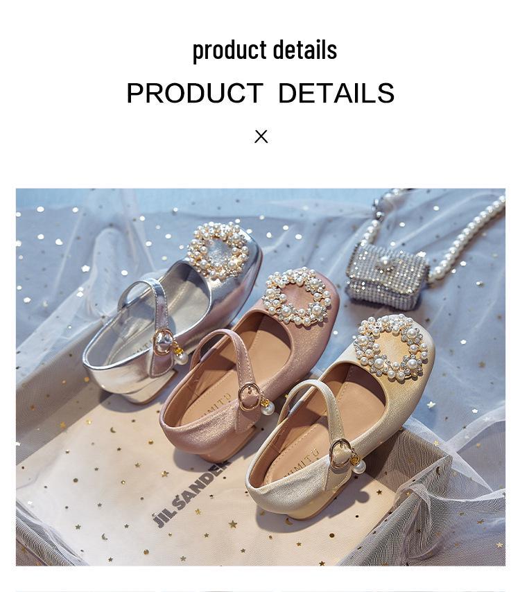 Детские туфли на высоком каблуке принцессы: Кожаная обувь Весна/Осень 2025