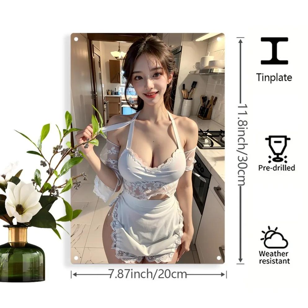 Металлическая жестяная табличка Настенный декор - Предварительно просверленная Погодоустойчивая Железная Подвесная Табличка для Кухни Сада Внутреннего Наружного Помещения Фестивальный Декор