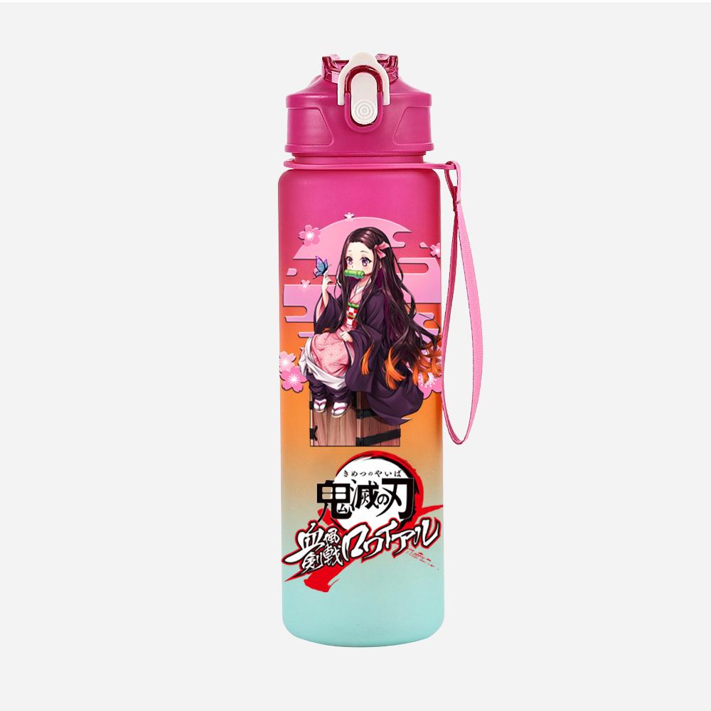 Anime Demon Slayer Printed Character Water Cup Demon Hunters Outdoor Portable Drinking Bottle for Boy Girl Gift