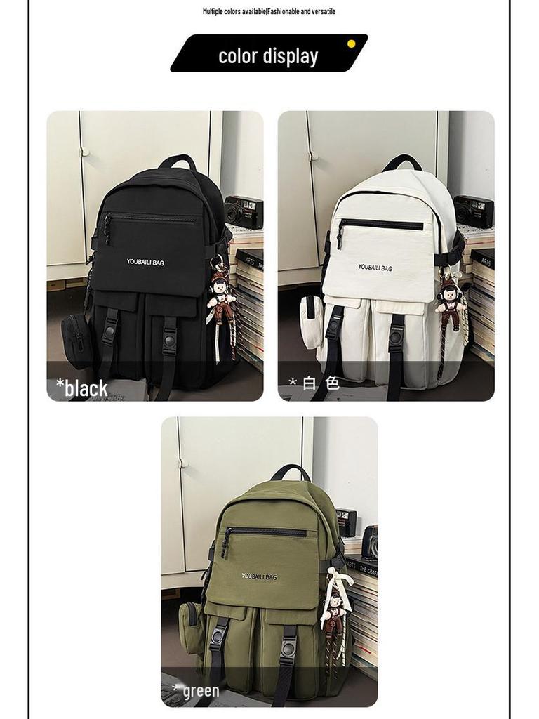 High-Capacity Backpack for Students: Stylish and Trendy for Junior High, High School, and University