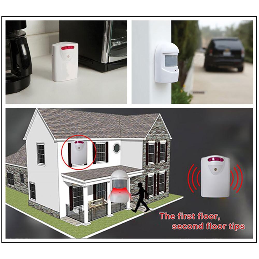 100м Беспроводная система датчика движения Сигнализация для подъездной дороги Приемник + Передатчик