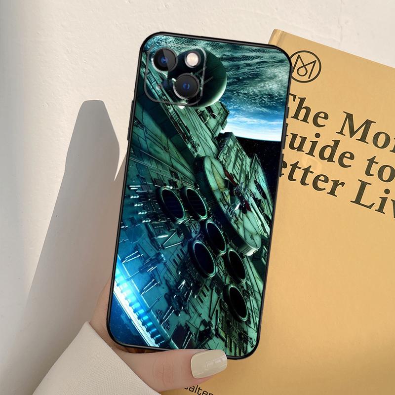 Space Ship Art Phone Case For iPhone 17 16 15 14 13 11 12 Pro Max mini XR 16e 15 16 Plus 17 Air Full Cover