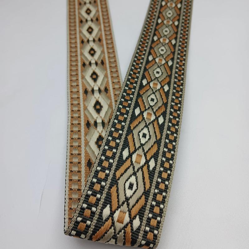 5cmx1Yard Ribbon Ethnic Style Woven Jacquard Craft Neckline Embellishment Garment Accessories Curtain Decor Multiple Colors