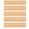 100Pcs 70mm Orange Plastic Golf Tees Set Lightweight Small Portable Trapezoidal Tees for Outdoor
