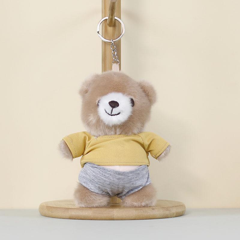 Plush Bear Keychain Cute Cartoon Stuffed Toy For Kids And Adults