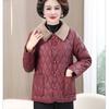 Зимняя куртка Зимняя мода для мам Свободное Толстое Пальто с меховым воротником Для женщин среднего возраста Бархатное Теплое Пальто
