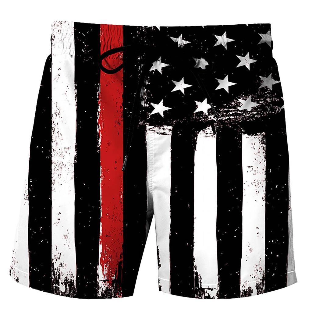 Мужские повседневные пляжные шорты Пляжные шорты с принтом флага